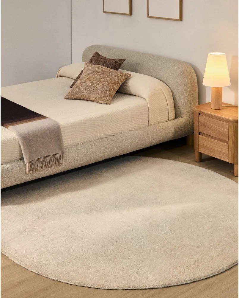 Kremowy okrągły dywan ø 200 cm Empuries – Kave Home