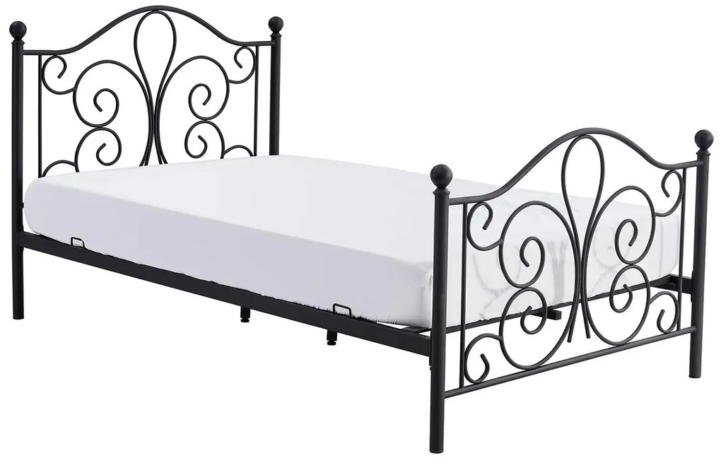 Czarne metalowe łóżko 120x200 cm Z9-T35
