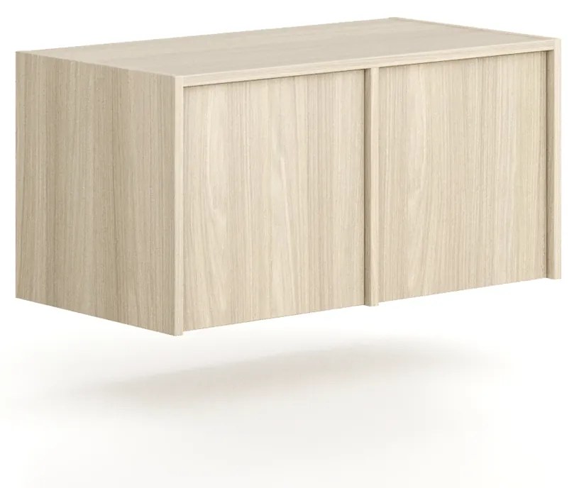 Nadstawka do szaf FRAME, 2x drzwi, 872 x 450 x 427 mm, PUSH-lock, dąb naturalny