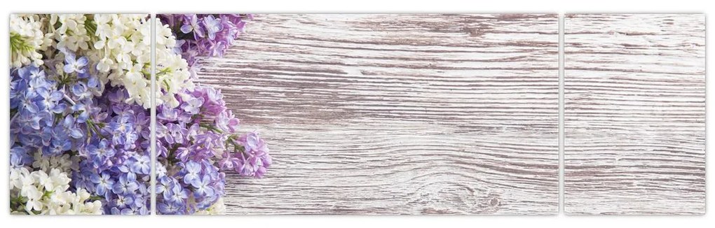 Obraz bzu na drewnie (170x50 cm)