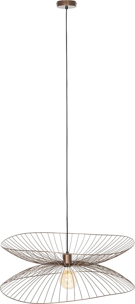 Designerska lampa wisząca brązowa 66 cm - Pua