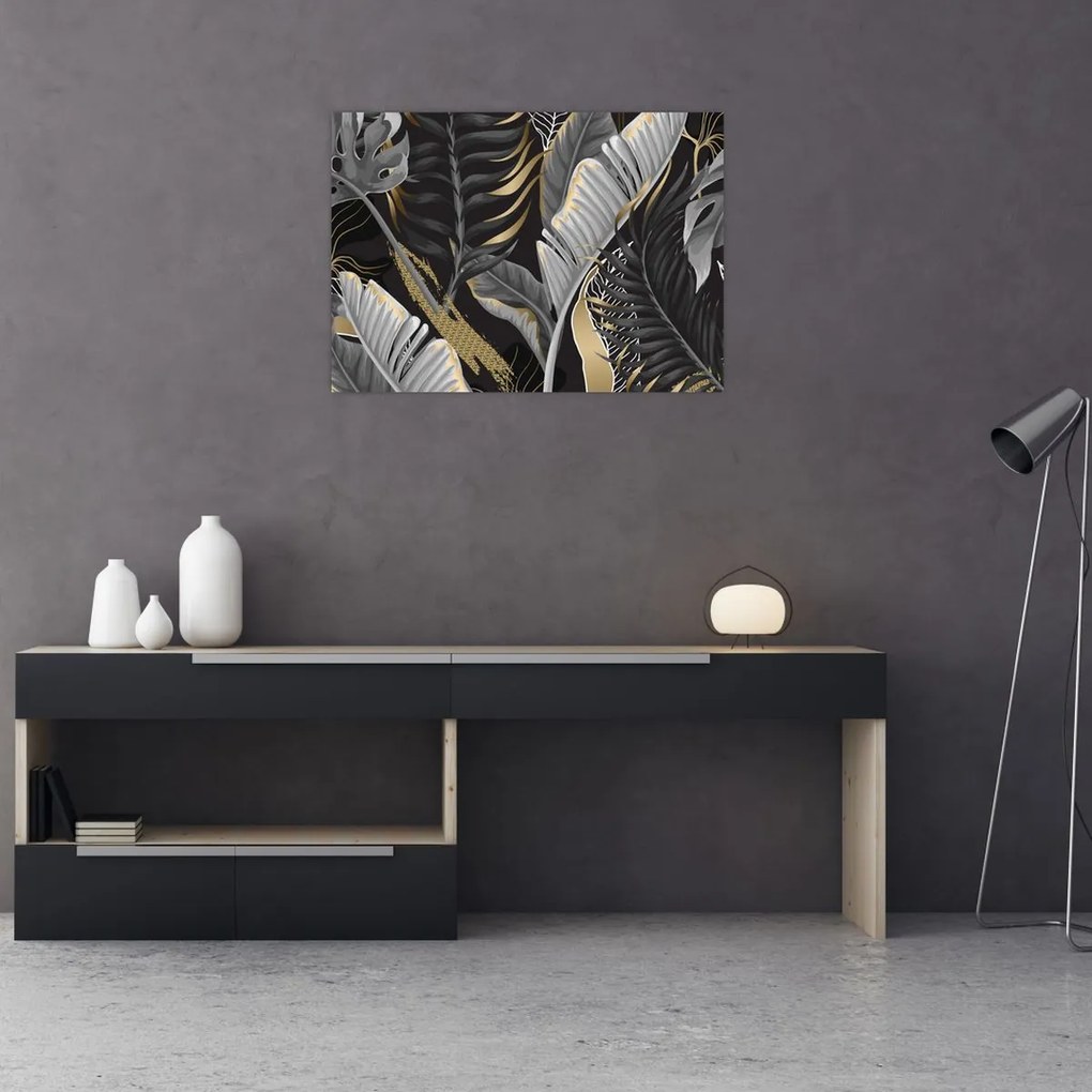 Obraz - Złota dżungla (70x50 cm)