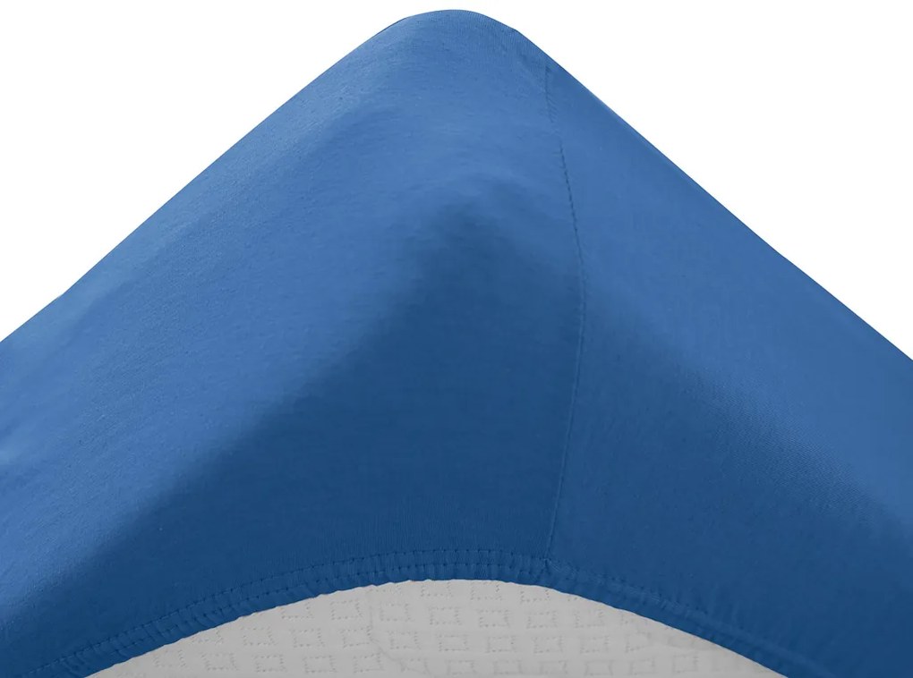 PrzytulneMieszkanie.pl Jersey prześcieradło dla dziecka ciemnoniebieske 70 x 140 cm