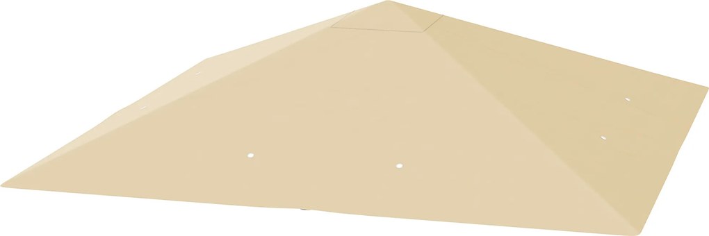 Outsunny Zamienny daszek do pawilonu 3 x 3 m wodoodporny daszek UPF30+ pokrowiec z tkaniny Oxford, 370 g/m², Beżowy | Aosom PL
