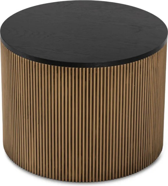 Stolik Kawowy MIRACLE 60 cm Czarny/Złoty Nowoczesny Loft