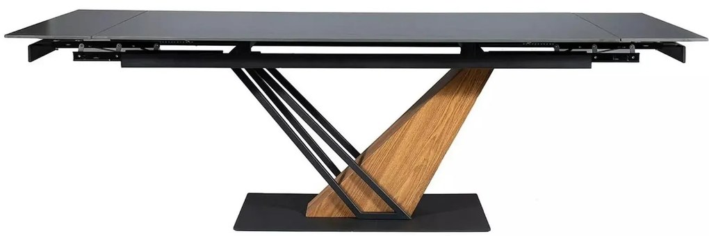 Stół rozkładany GENESIS 160(220)x90 czarny marmur/jesion SIGNAL