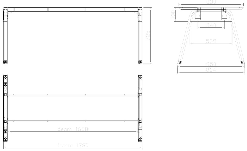 Biurko PRIMO GAMMA, 1800 x 900 mm, podstawa biała, brzoza