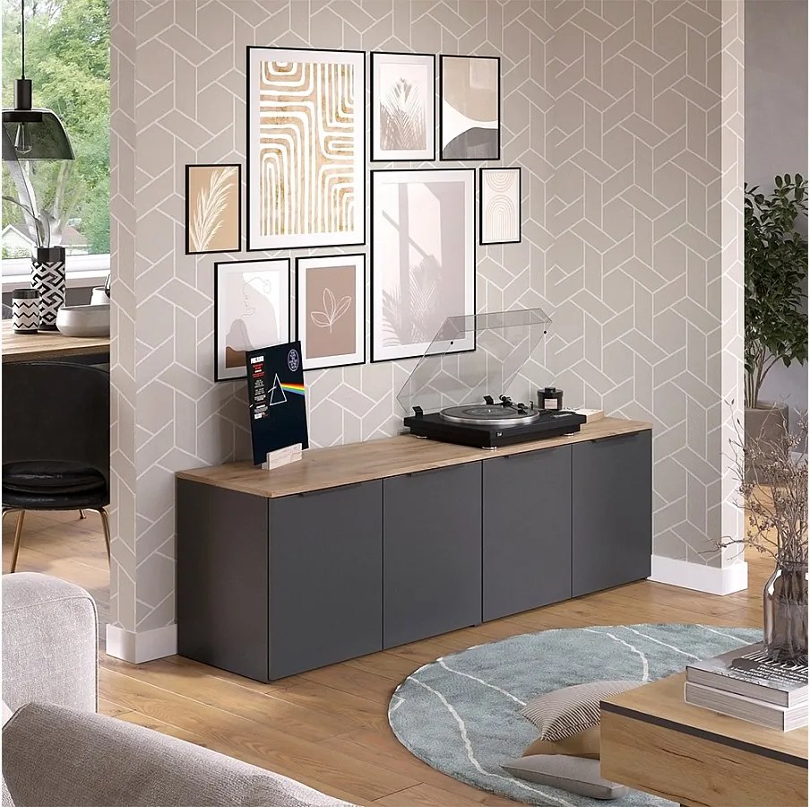 Szafka wisząca antracyt 80x40x50 wido