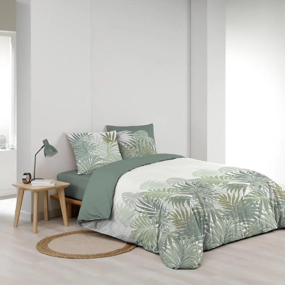 Zielona bawełniana pościel dwuosobowa 240x220 cm Nymea – douceur d'intérieur