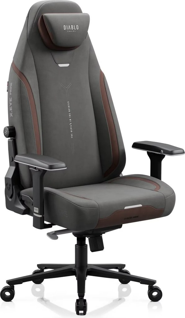 Fotel gamingowy materiałowy Diablo X-Eye Prime Normal Size, Stone Grey