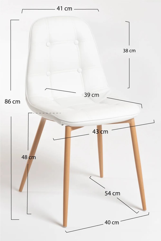 Zestaw 4 Krzese Plazi