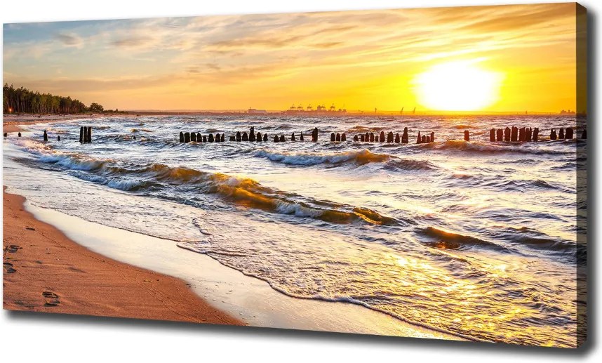 Foto obraz na płótnie Zachód słońca plaża