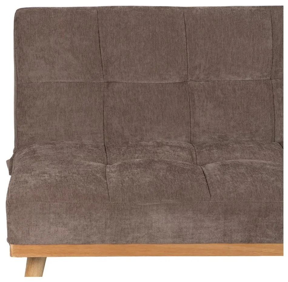 Brązowa rozkładana sofa z tkaniny szenilowej 178 cm – Ixia