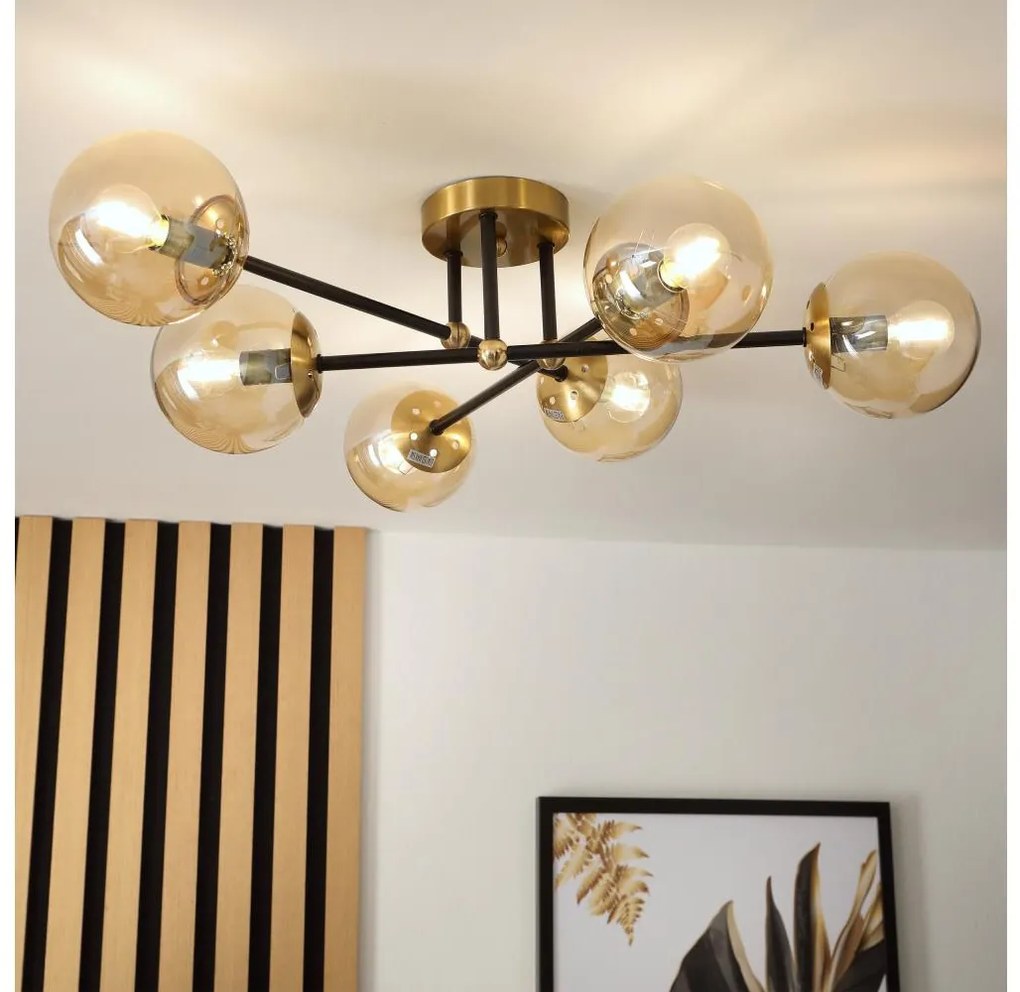 Brilagi - Przysufitowy żyrandol MALIVA 6xE14/15W/230V złoty