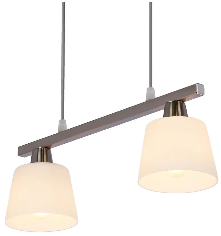 Biała lampa sufitowa ze szklanym kloszem 40x11 cm Hybryda – Candellux Lighting