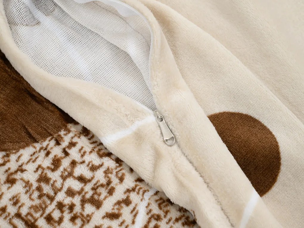 PrzytulneMieszkanie.pl PrzytulneMieszkanie.pl Pościel z mikropluszu AURELIA kremowa Rozmiar pościeli: 70 x 90 cm | 140 x 200 cm