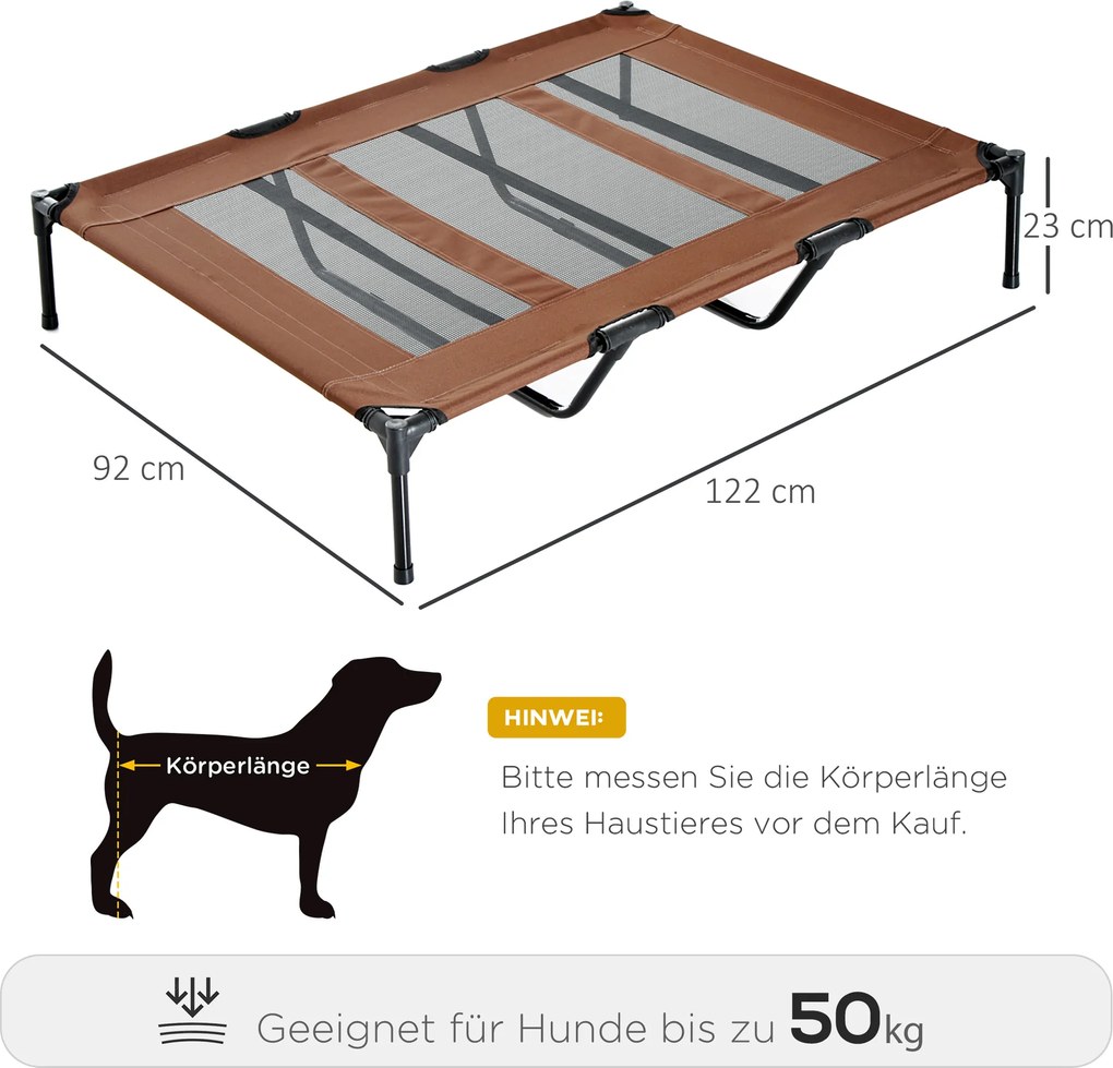 PawHut Sofa dla psa Łóżko dla zwierząt 122x92x23cm Legowisko dla psa Kolor kawowy i czarny | Aosom PL
