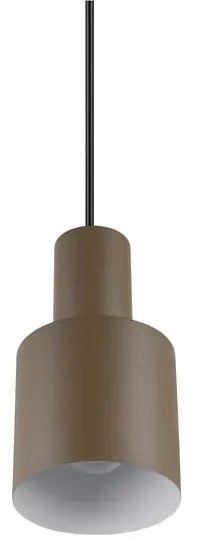 Ciemnobrązowa lampa wisząca z metalowym kloszem ø 12 cm Agudo – Trio