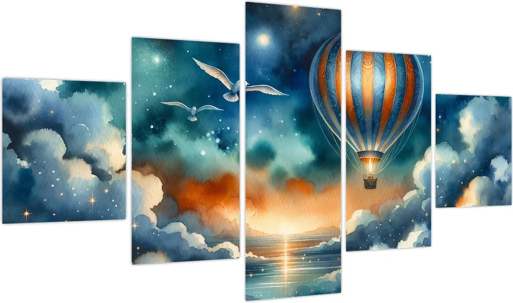 Obraz - Lot pod nocnym niebem (125x70 cm)