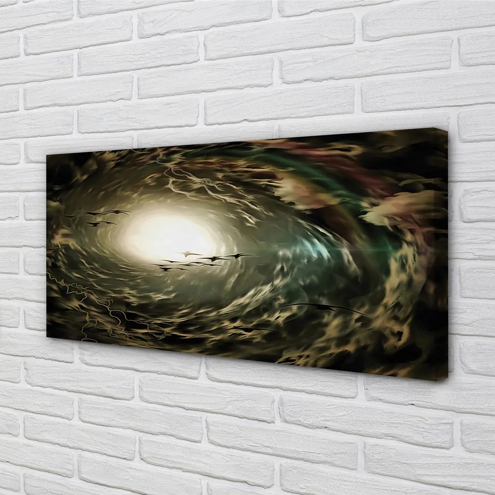 Obraz na płótnie Ptaki na Tle Chmur