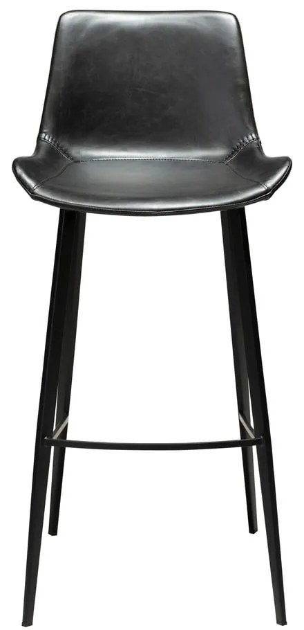 Czarny hoker z imitacji skóry DAN–FORM Denmark Hype, wys. 102 cm