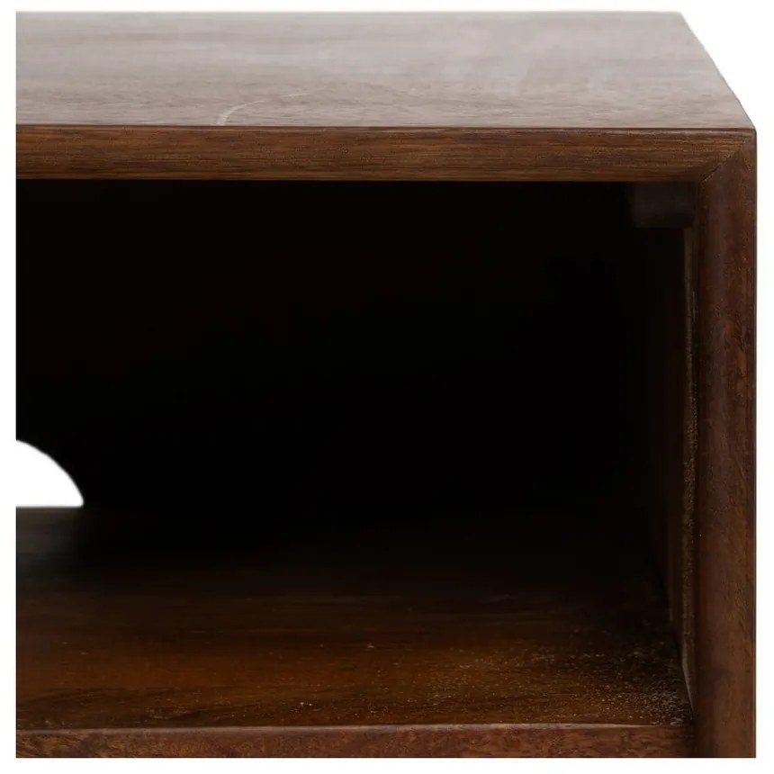 Brązowa szafka pod TV z litego drewna mango 140x50x40 cm Sagara – Ixia