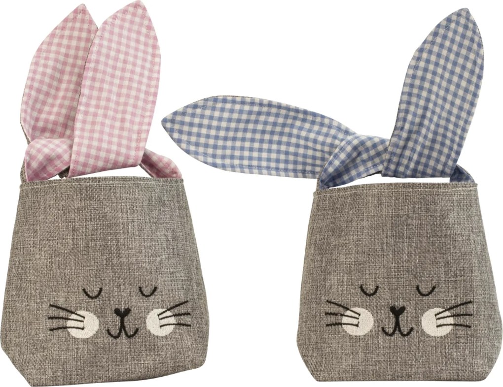 Lniany woreczek NATURO w kształcie królika, 14x14 cm - więcej wariantów Kolor: Różowy