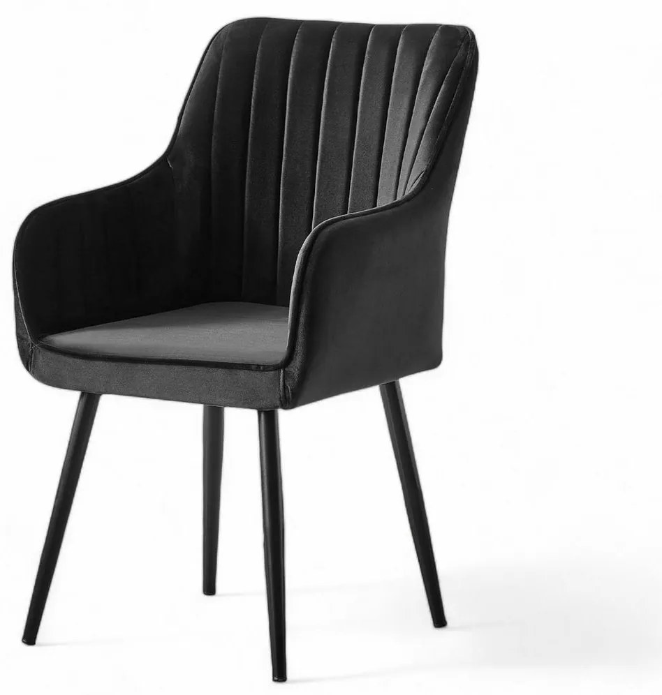 Zestaw krzeseł do jadalni Nova Black and Black, 2 szt.