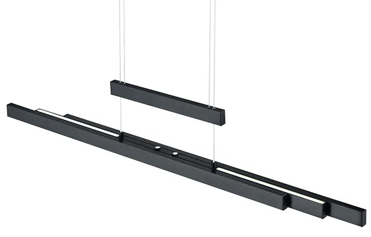 Lampa wisząca czarna z wbudowanym LED-em 3-stopniowy ściemniacz 3-punktowa - Sofie Nowoczesny Oswietlenie wewnetrzne