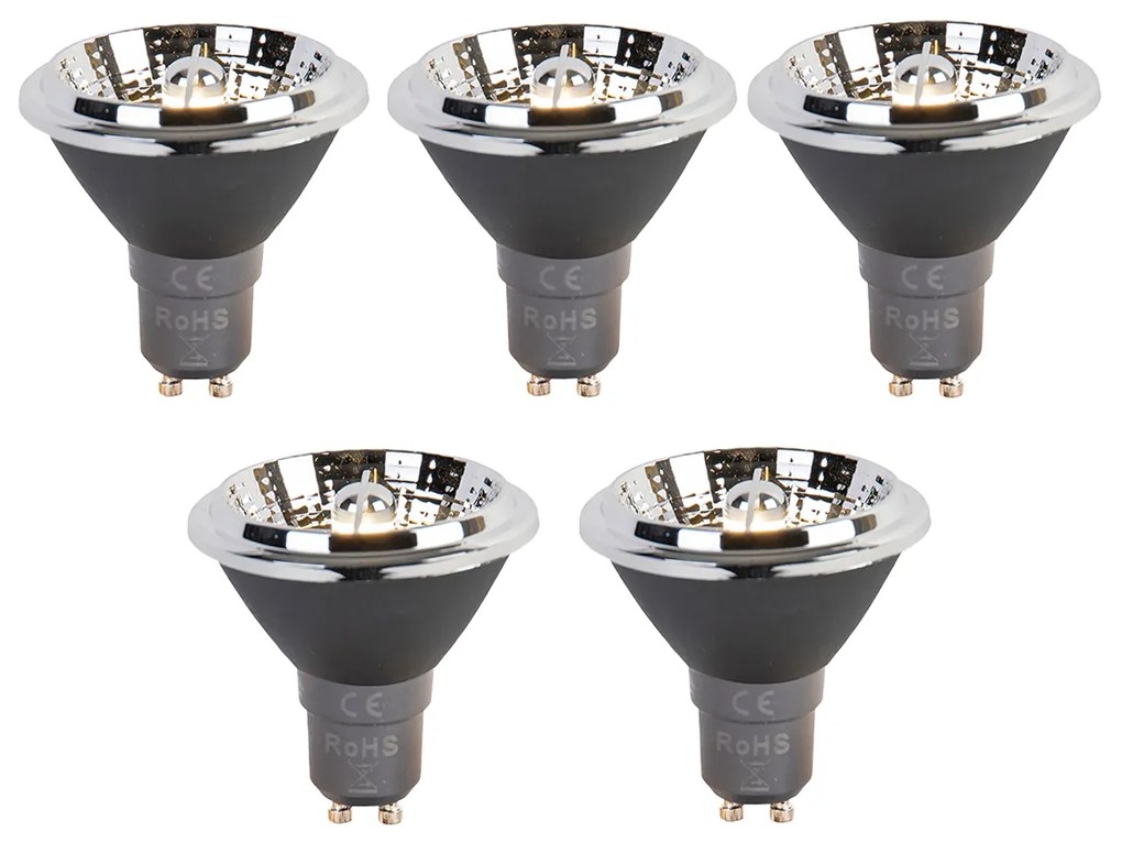 Conjunto de 5 lâmpadas LED GU10 reguláveis em 3 níveis de temperatura de cor AR70 6W 320lm 2000-3000K