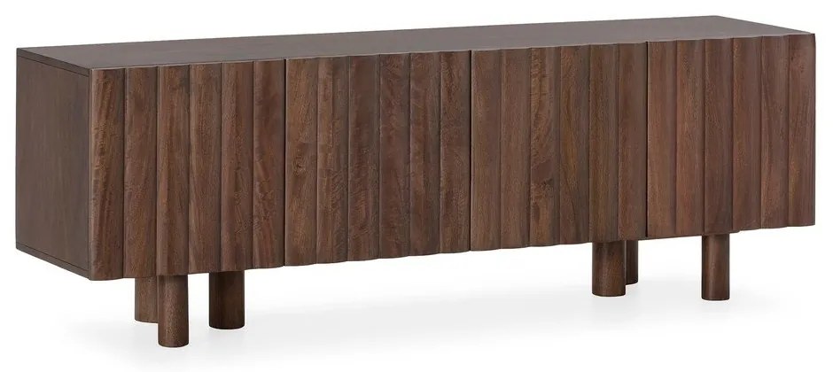 Brązowa szafka pod TV z litego drewna mango 160x55x40 cm Tamira – MOME