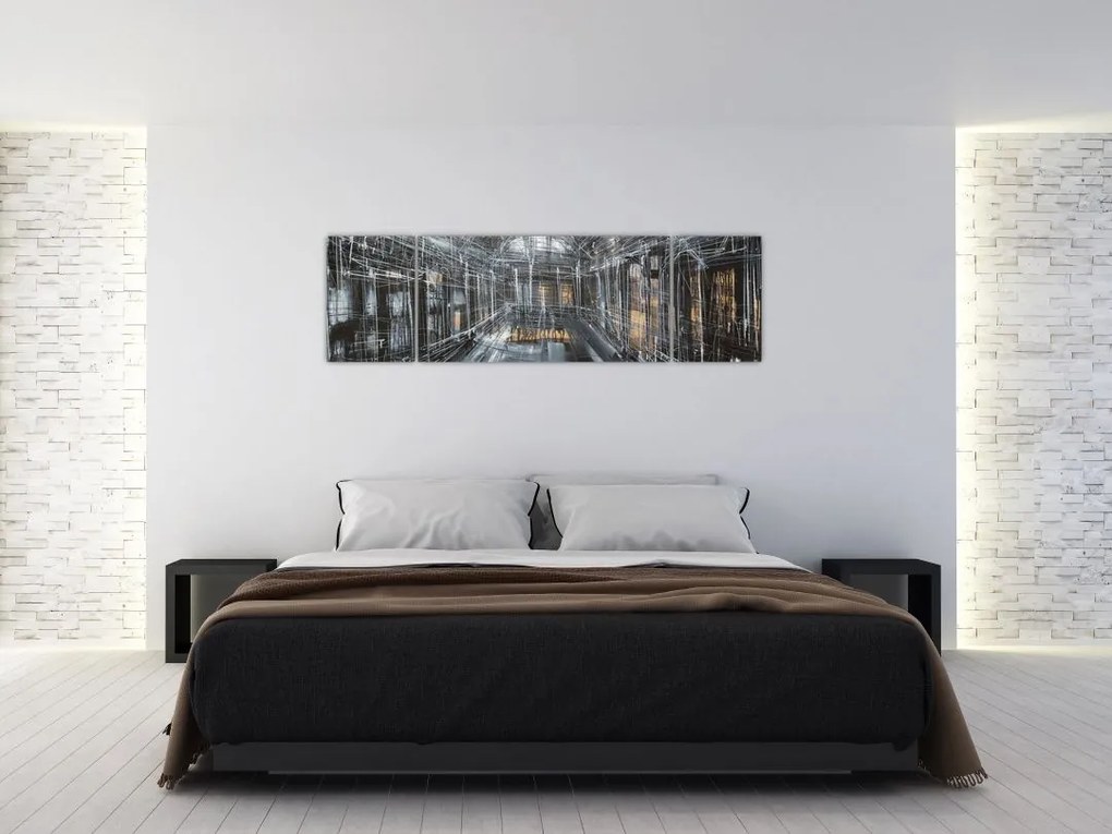 Obraz wnętrza starego budynku (170x50 cm)