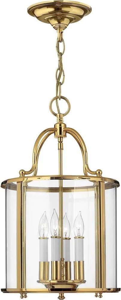 Hinkley HK-GENTRY-P-M-PB - Żyrandol na łańcuchu GENTRY 4xE14/60W/230V złoty