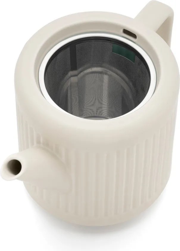 Biały porcelanowy dzbanek do herbaty z sitkiem 1,2 l Skagen – Bredemeijer