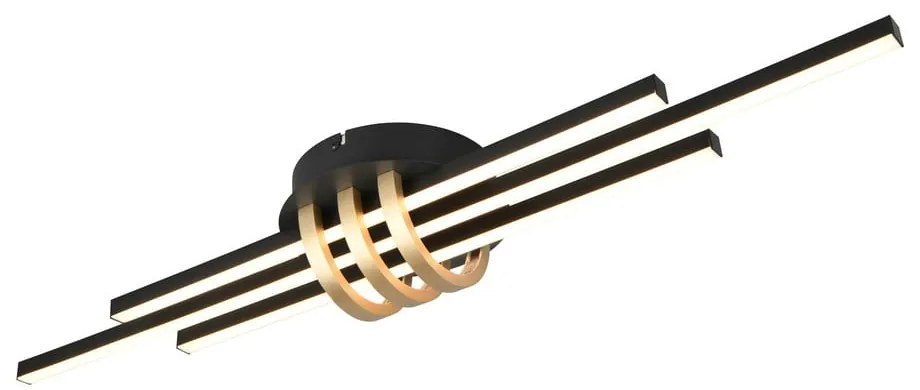 Czarna lampa sufitowa LED 18x81 cm Cinto – Trio