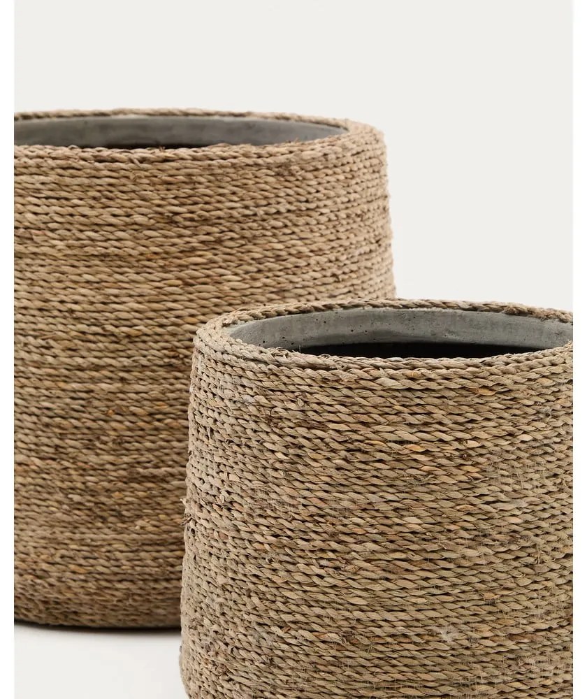 Osłonki na doniczki zestaw 2 szt. z cementu ø 35 cm Sigal – Kave Home