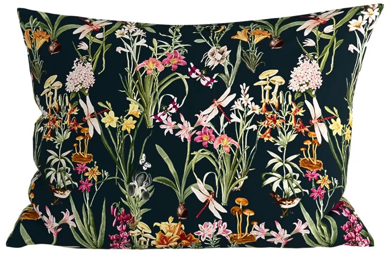 Dekoracyjna poszewka na poduszkę MYSTIC GARDEN 50x70 cm, ciemnozielony