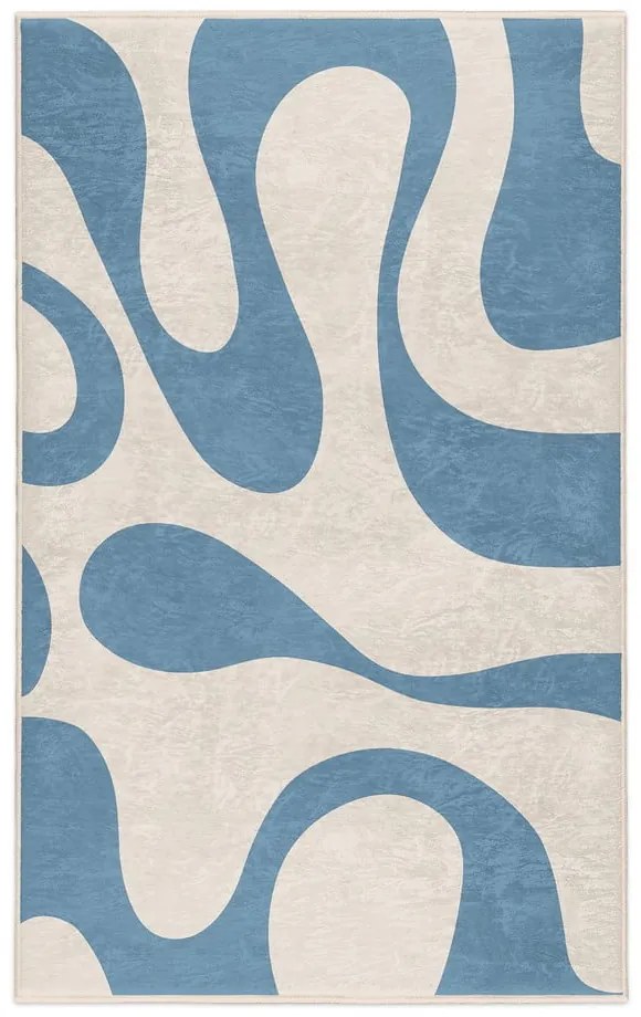 Niebieski dywan odpowiedni do prania 60x100 cm Blue Latte – Mila Home