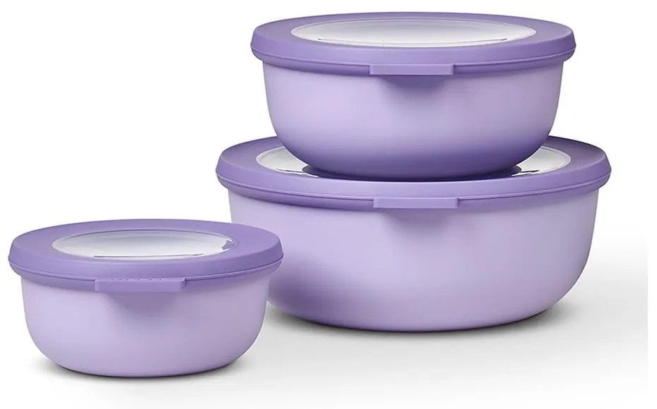 Pojemniki na żywność 3 szt. Vivid lilac – Mepal