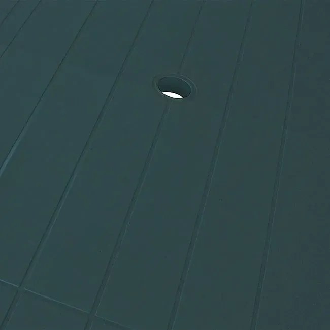 Zielony stół z otworem na parasol do ogrodu K4-S12