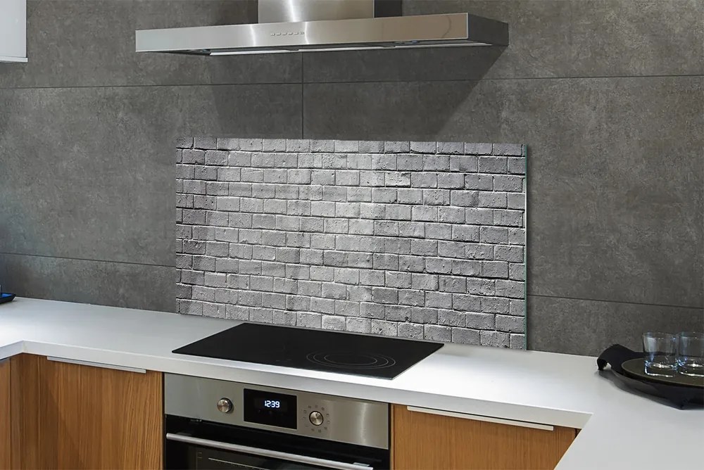 Szkło do Kuchni na Ścianę Czerwona Ściana z Cegieł