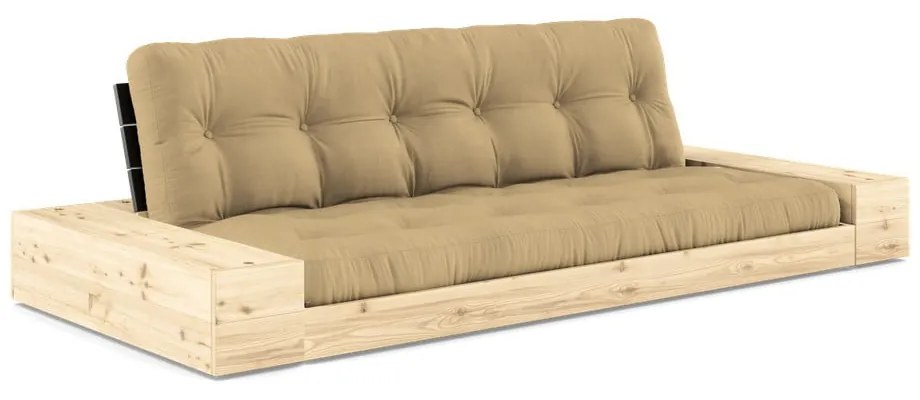 Musztardowa rozkładana sofa 244 cm Base – Karup Design