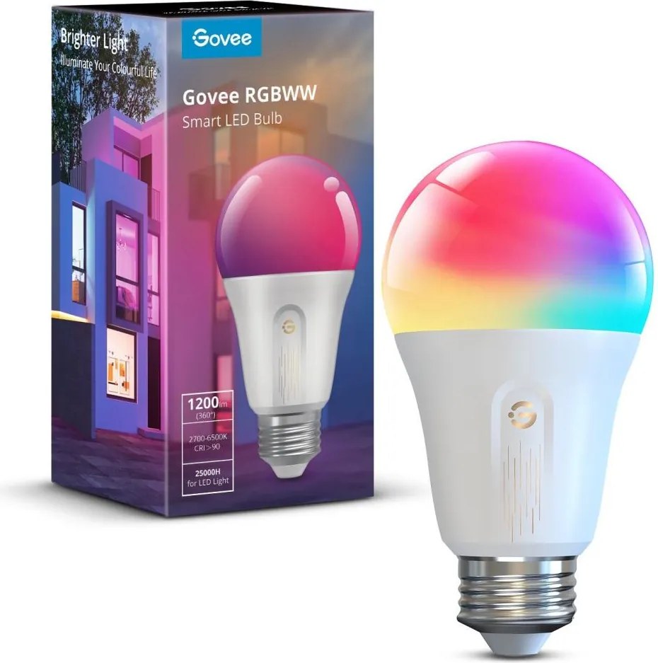 Govee - LED RGBWW ściemnialna żarówka Smart E27/12W/230V 2700-6500K Wi-Fi