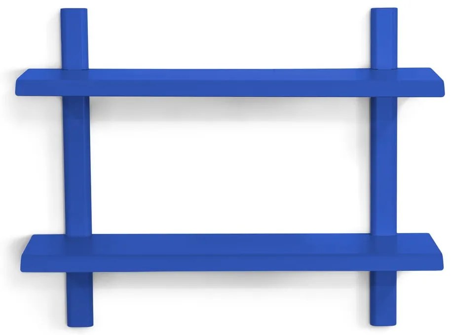 Niebieska wielopoziomowa metalowa półka 60 cm Hola – Spinder Design