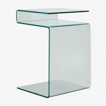 Szafka Nocna 40x35 Cm Z Szkła Diora Transparent - Sklum