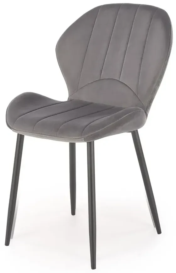 Krzesło tapicerowane K538 VELVET szare HALMAR