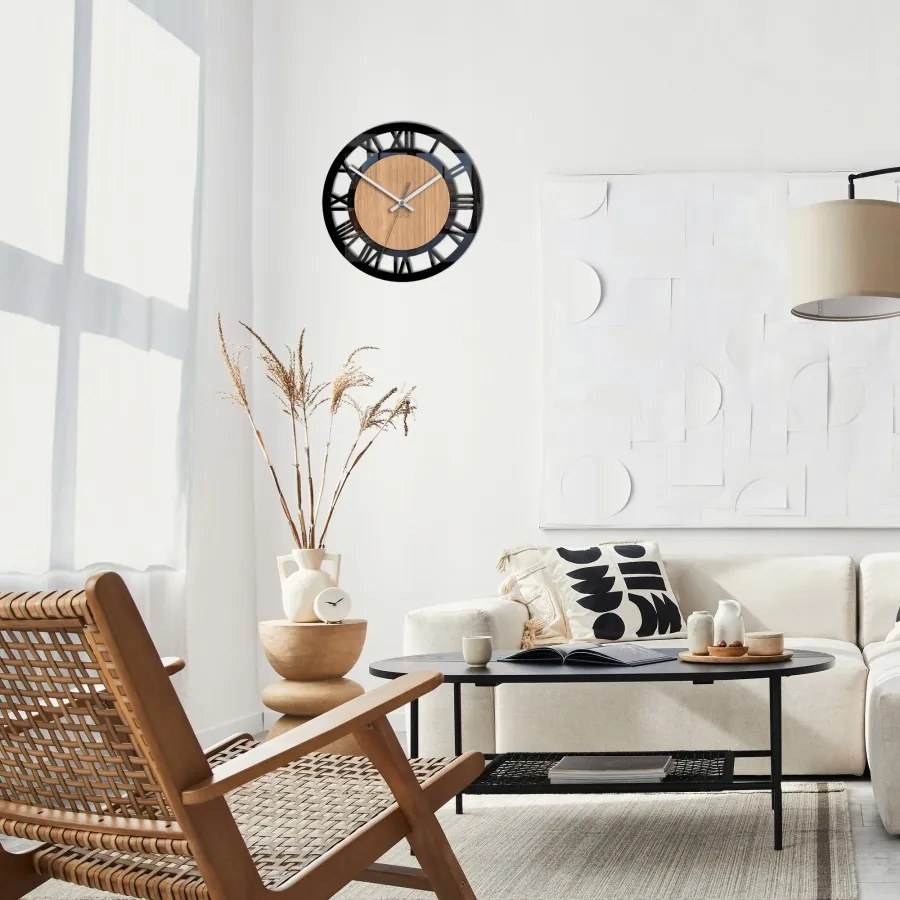 Zegar ścienny nowoczesny z cichym mechanizmem do salonu sypialni okrągły