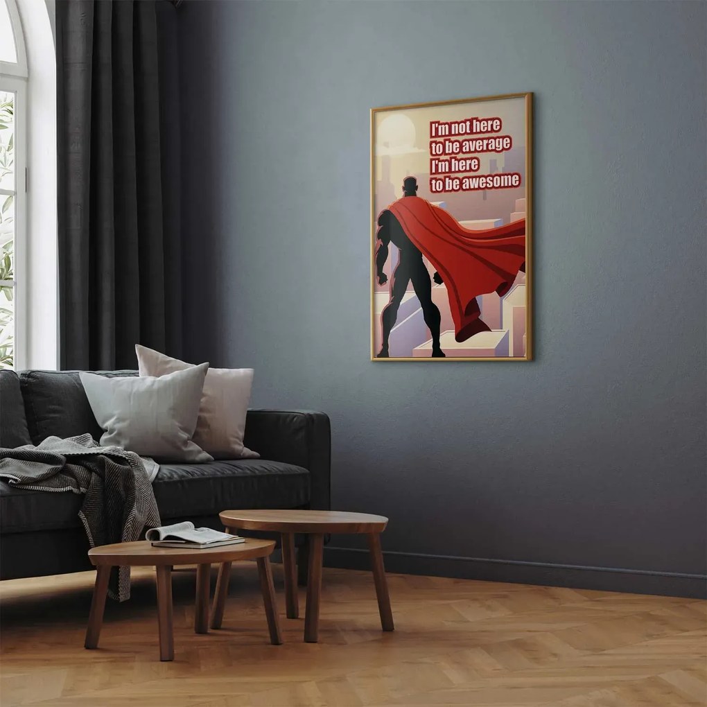 Plakat Average 21x30 cm z ramą złotą bez marginesu ARTGEIST B