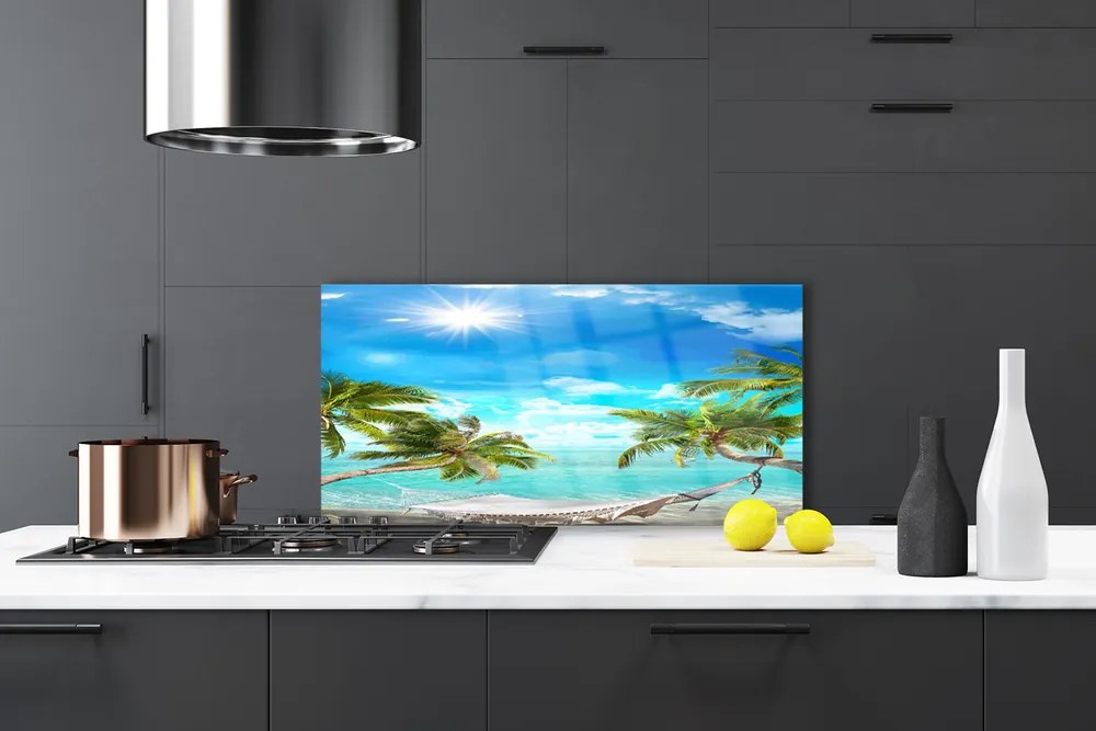 Panel Szklany Relaks w Cieniu Tropików