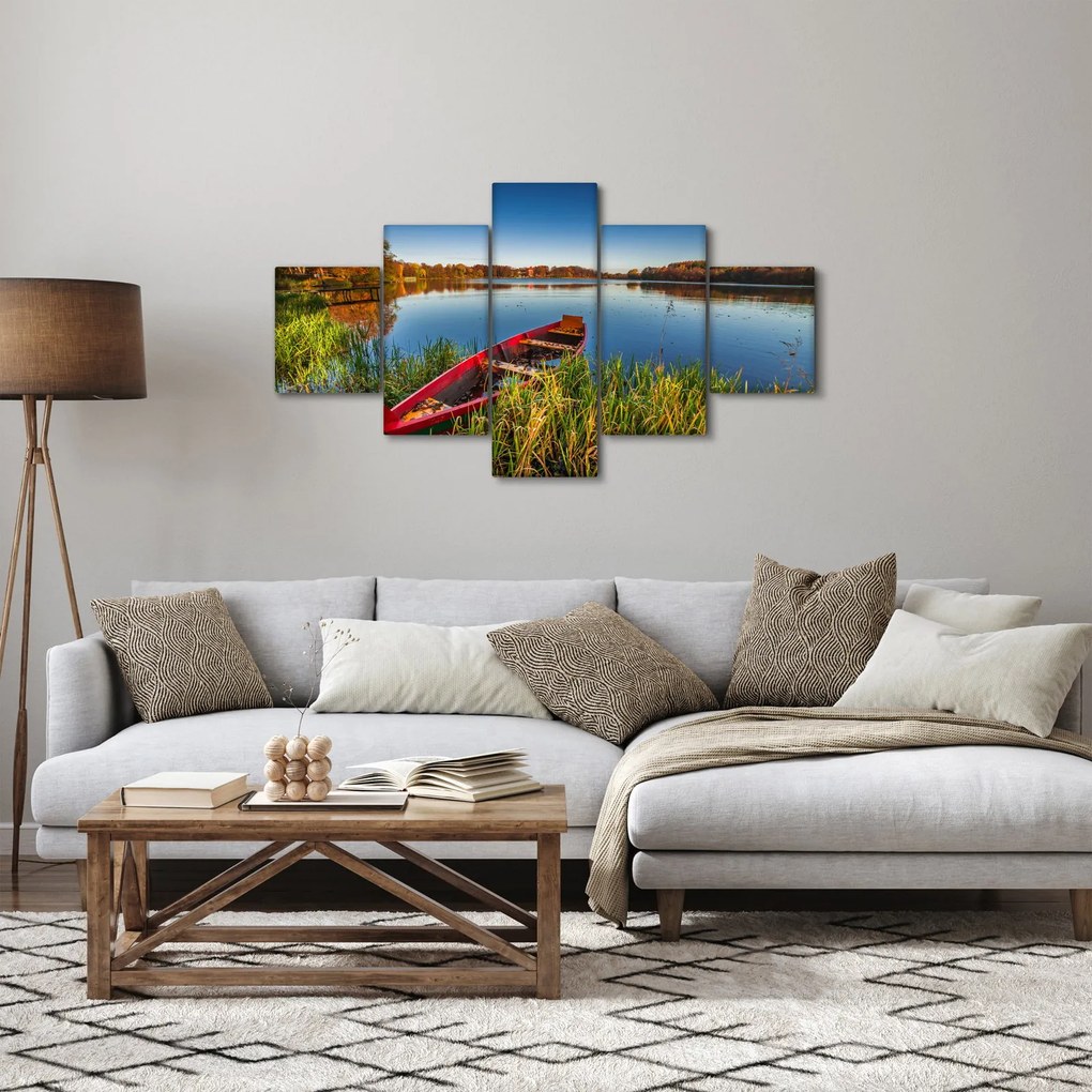 Obraz czerwonej kropki (125x70 cm)
